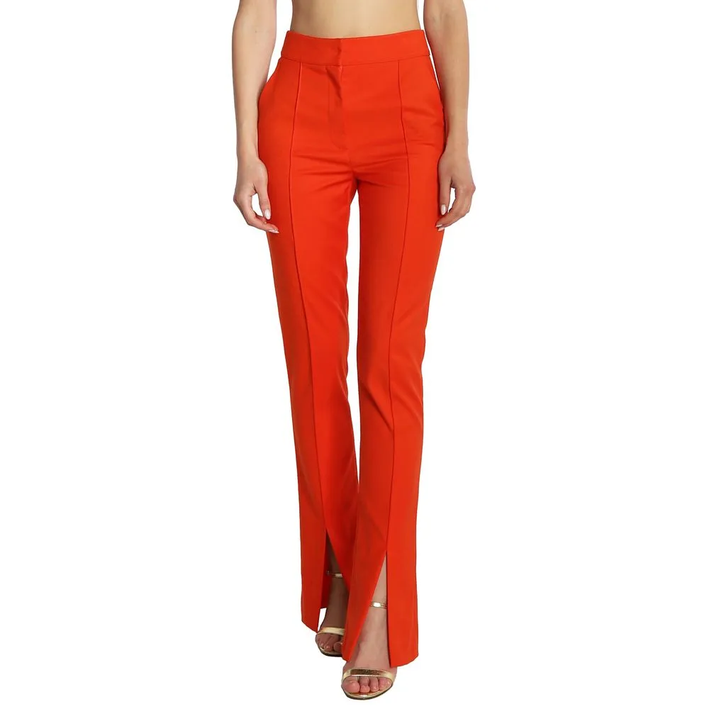 Patrizia Pepe Women's Chic Flared Trousers with Ankle Cuts