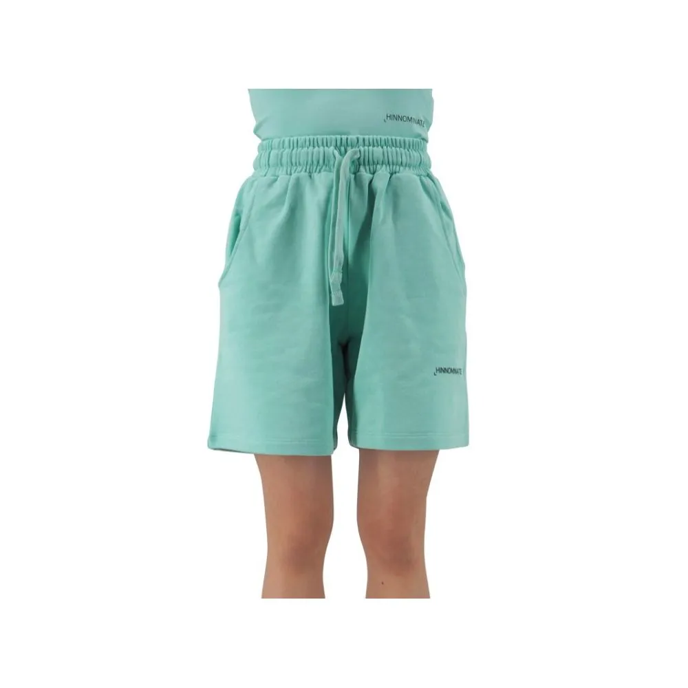 Hinnominate Women's Chic Fleece Bermuda Shorts with Logo Detail
