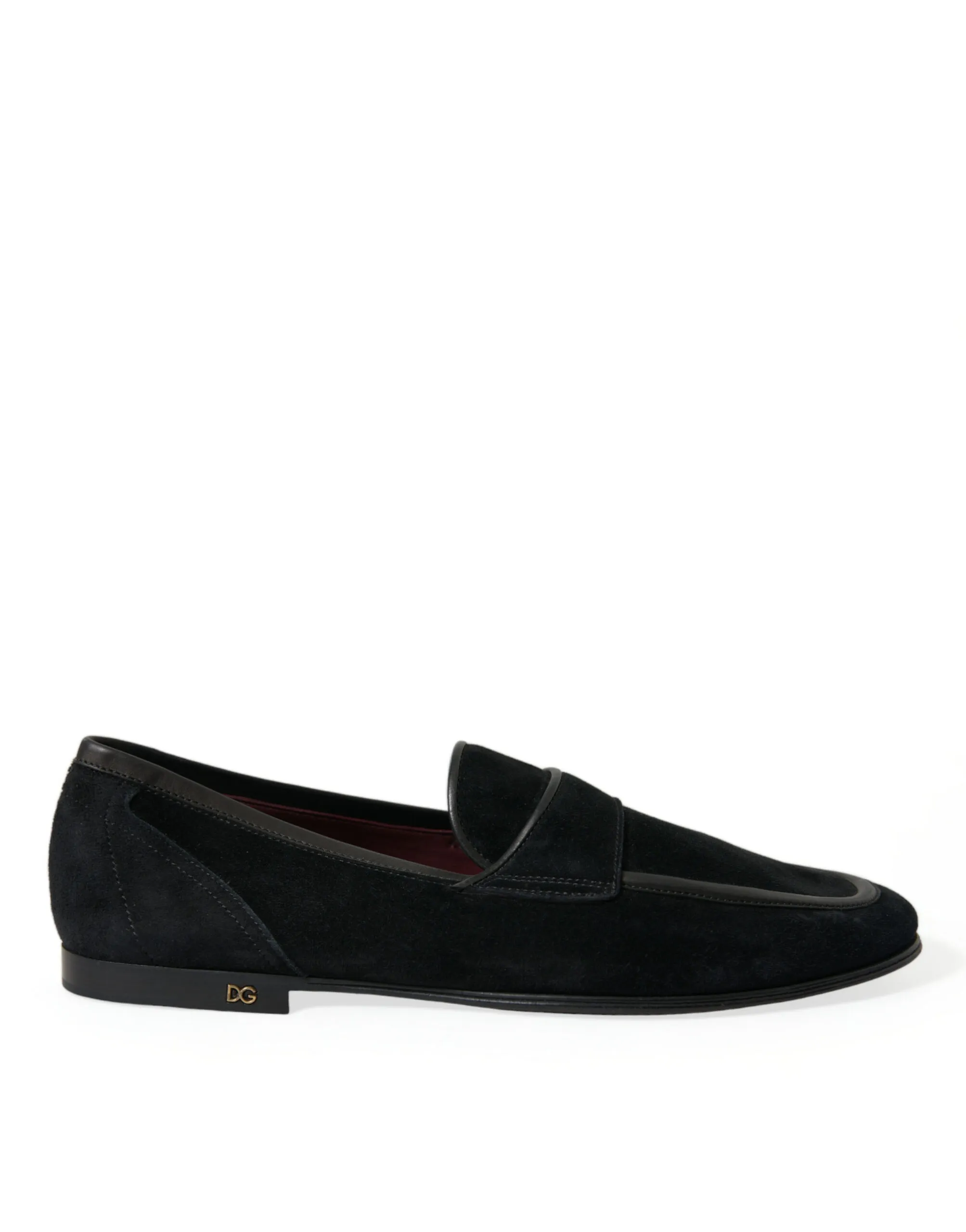 Dolce & Gabbana Men's Elegant Velvet Black Loafers for Men