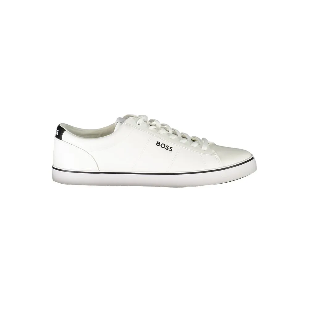 Hugo Boss White Polyester Men Sneaker