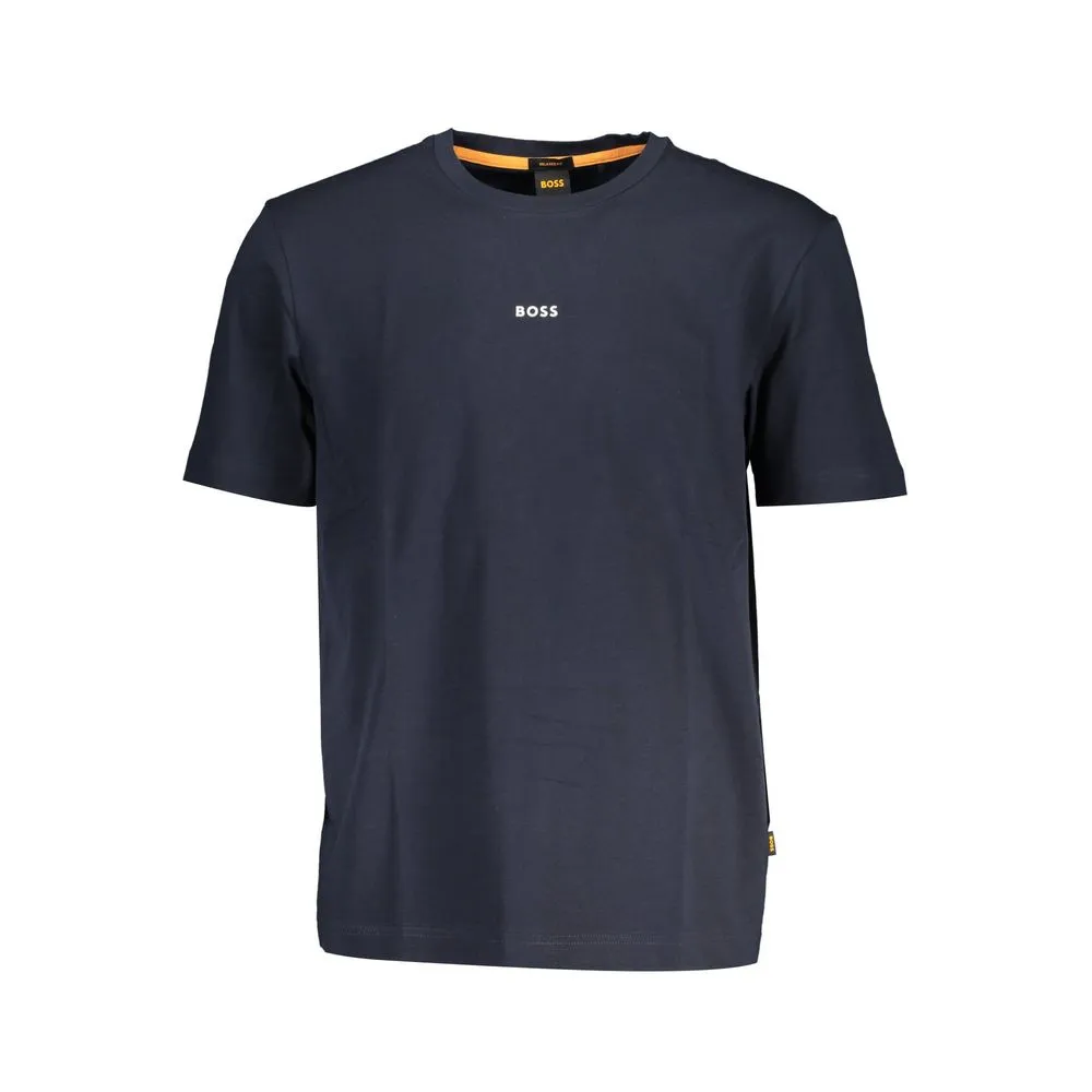 Hugo Boss Blue Cotton Men T-Shirt