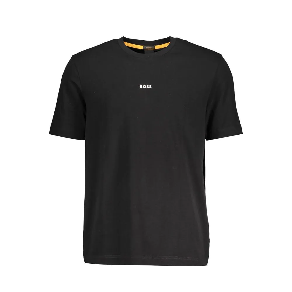 Hugo Boss Black Cotton Men T-Shirt