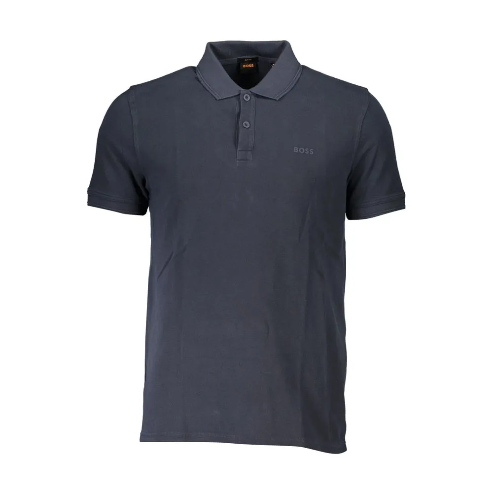 Hugo Boss Blue Cotton Men Polo Shirt