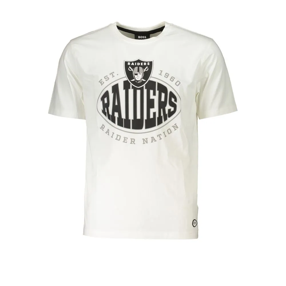 Hugo Boss White Cotton Men T-Shirt