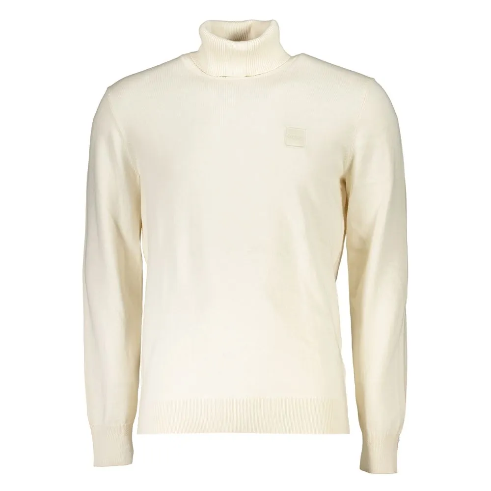 Hugo Boss White Cotton Men Sweater