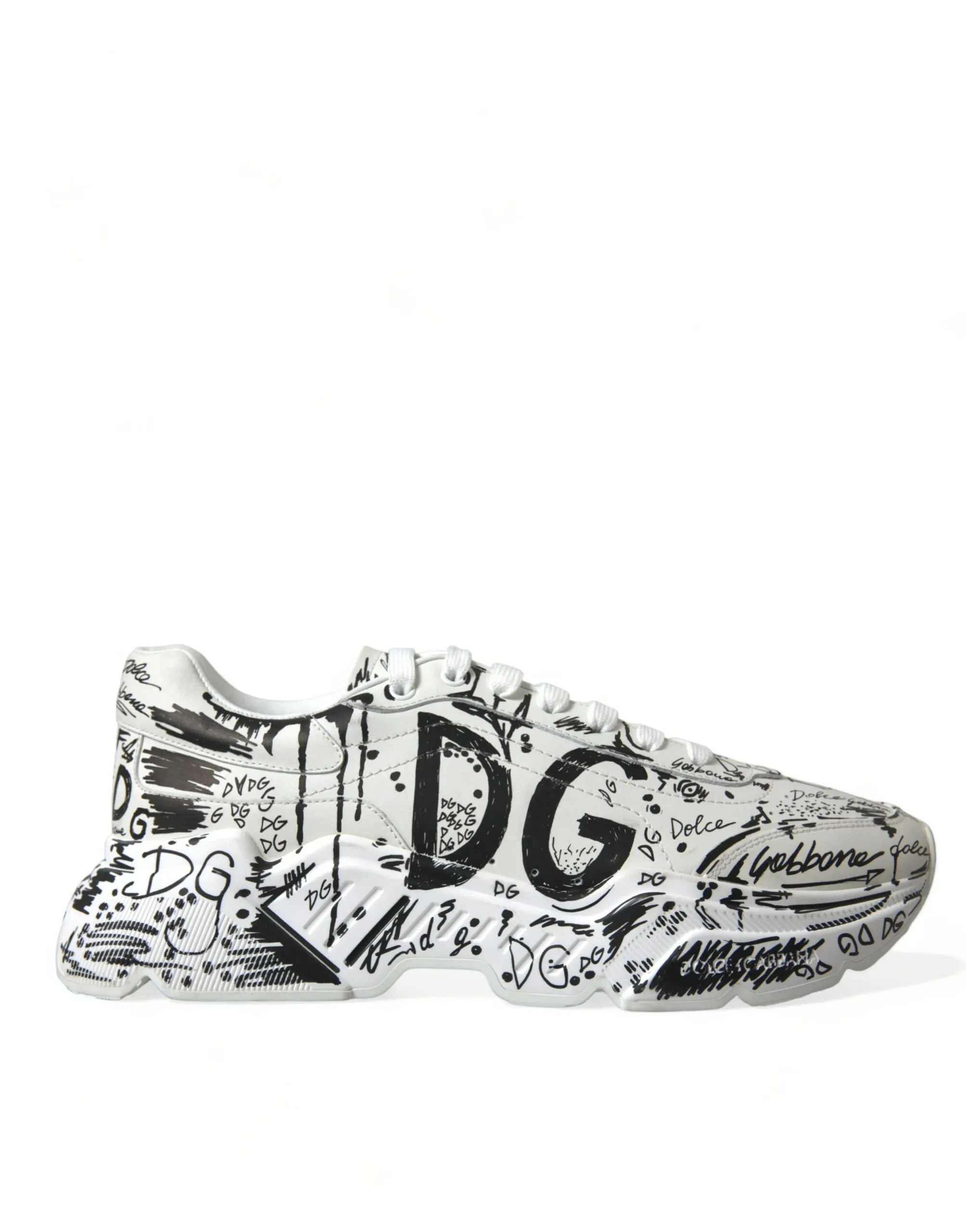 Dolce & Gabbana Men's Hand-Painted Daymaster Leather Sneakers