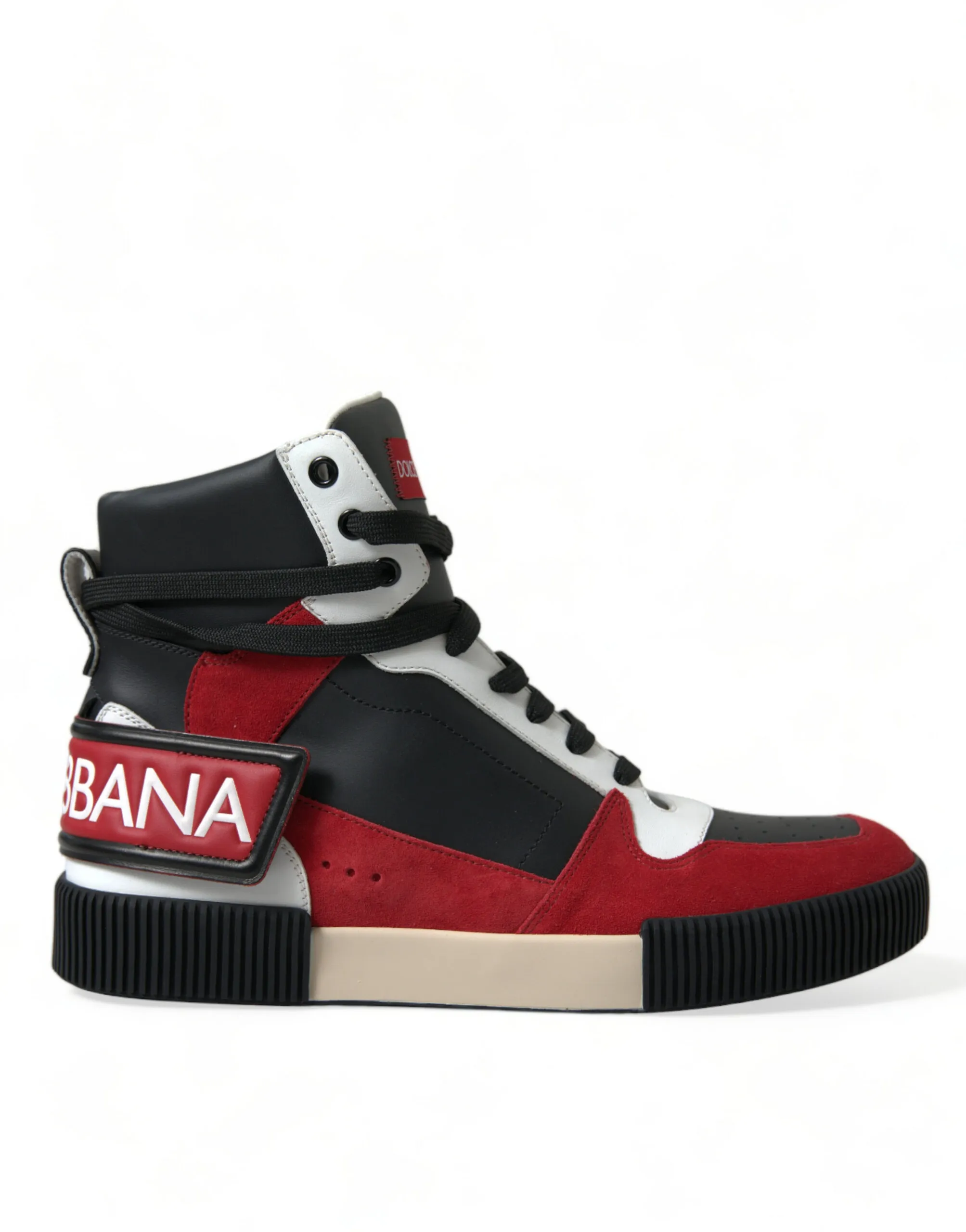 Dolce & Gabbana Men's Debonair Calfskin High-Top Sneakers