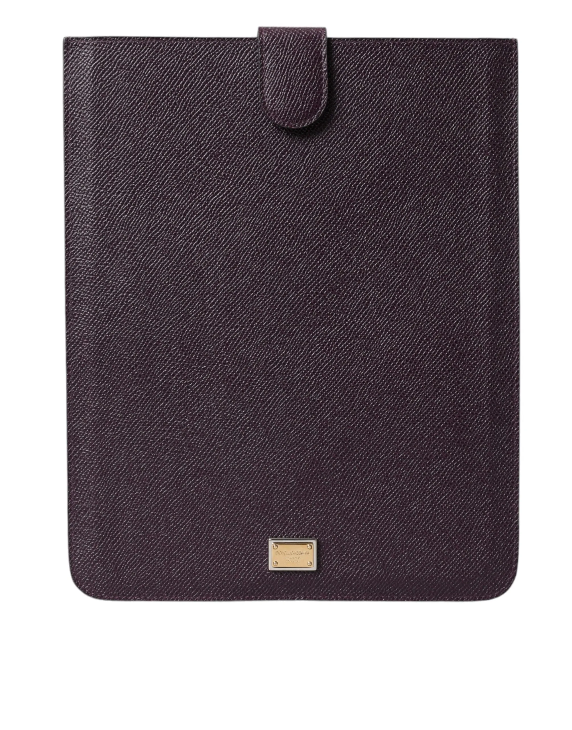 Dolce & Gabbana Women's Elegant Leather Tablet Pouch in Rich Brown