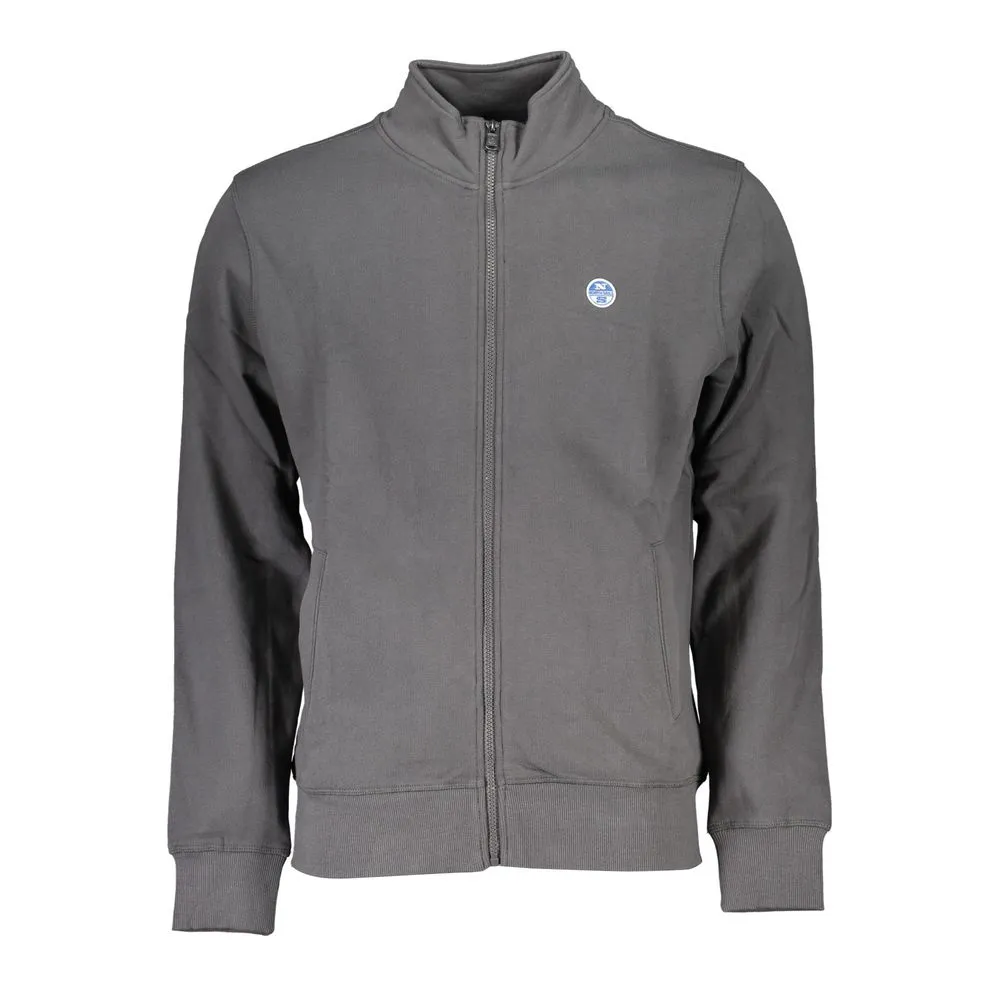 North Sails Gray Cotton Men Sweater