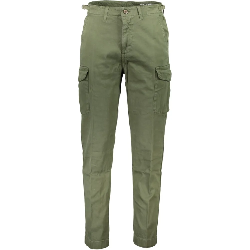 North Sails Green Cotton Men Trouser