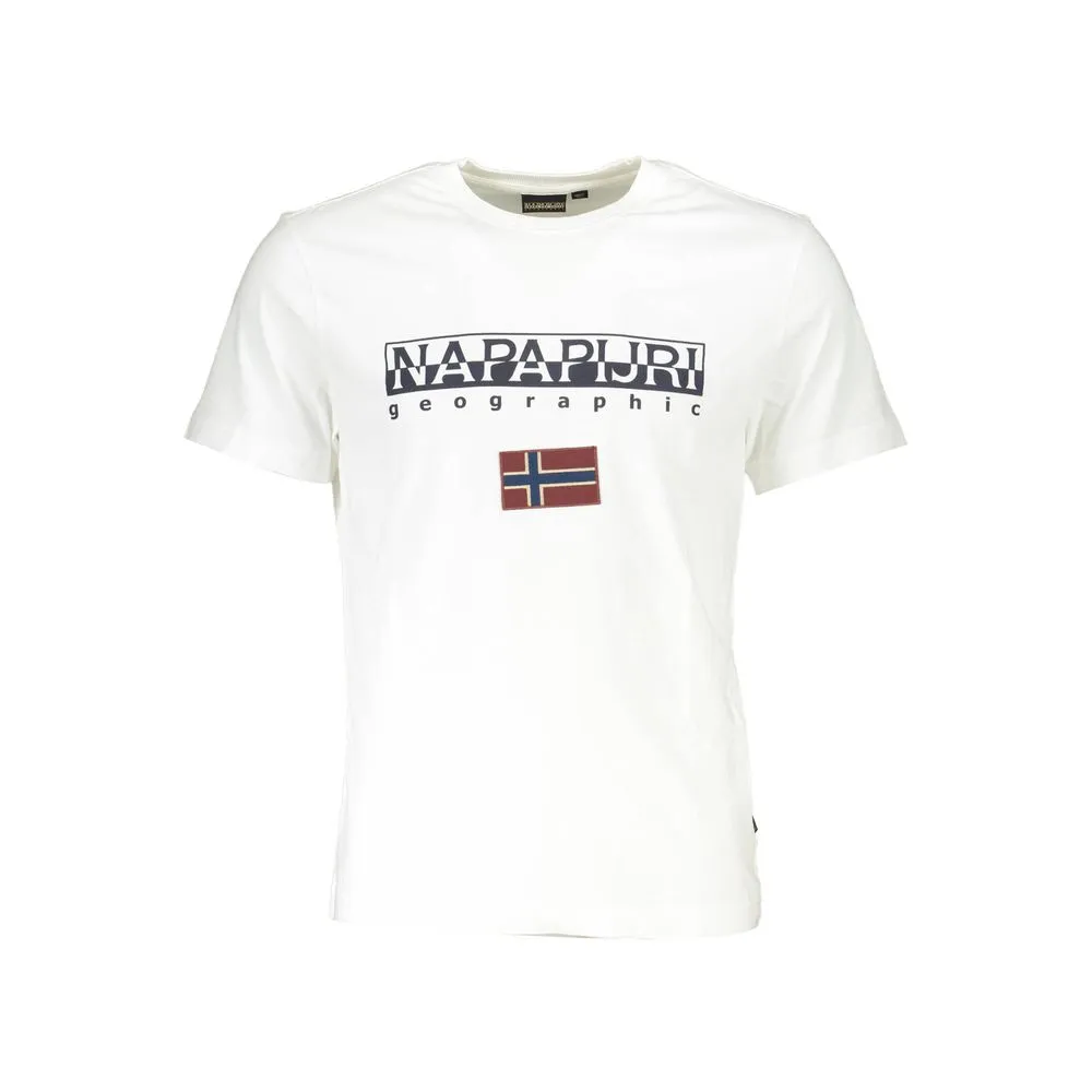 Napapijri White Cotton Men T-Shirt