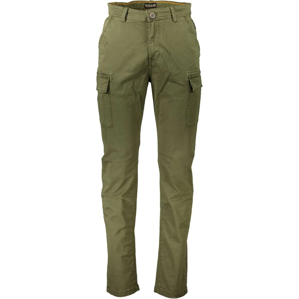 Napapijri Green Cotton Men Pants