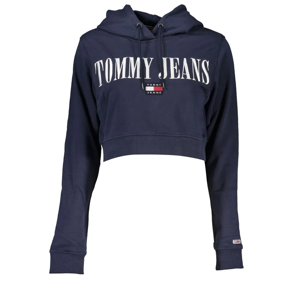 Tommy Hilfiger Women's Chic Blue Hooded SweatShirt with Embroidery