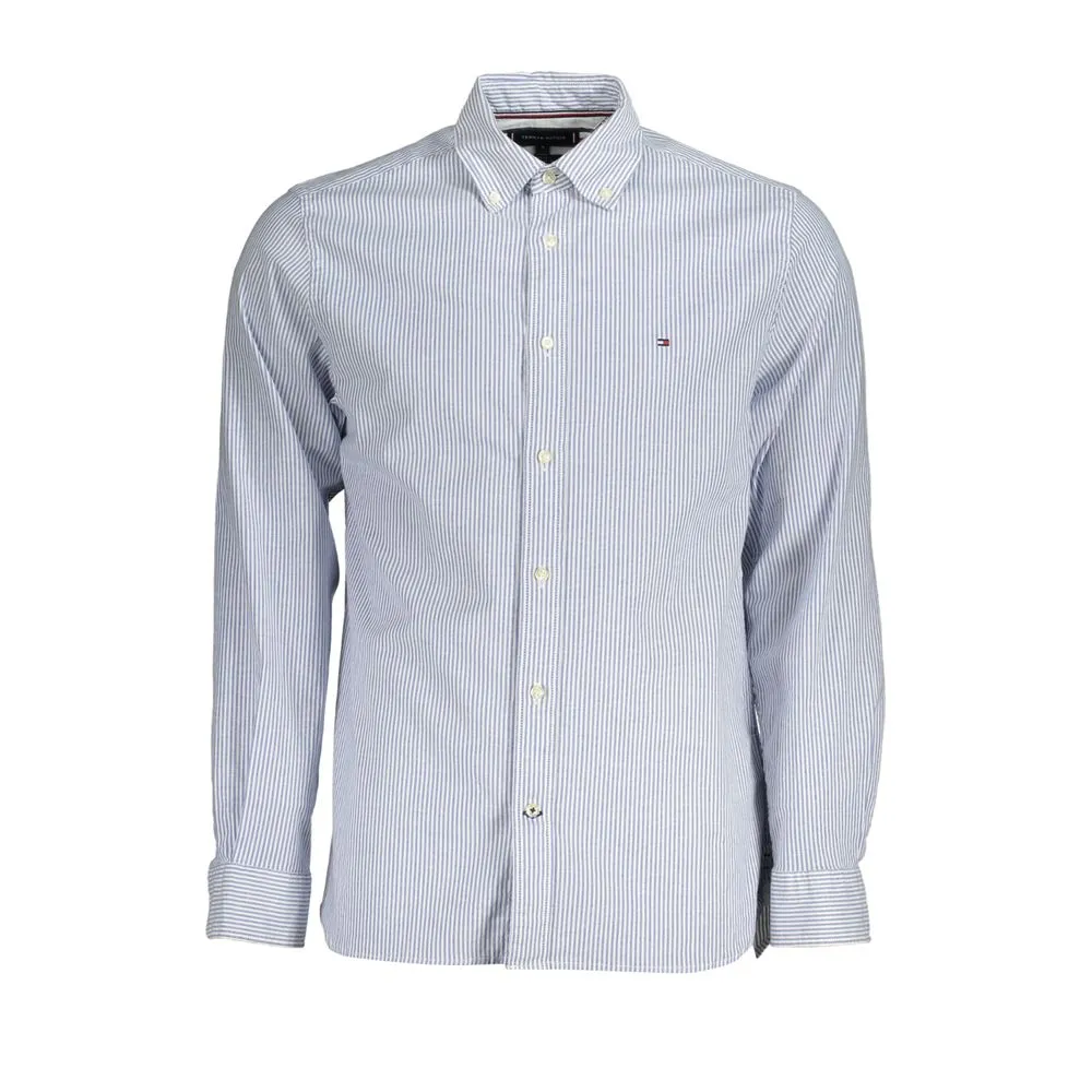 Tommy Hilfiger Men's Elegant Striped Cotton Blend Shirt