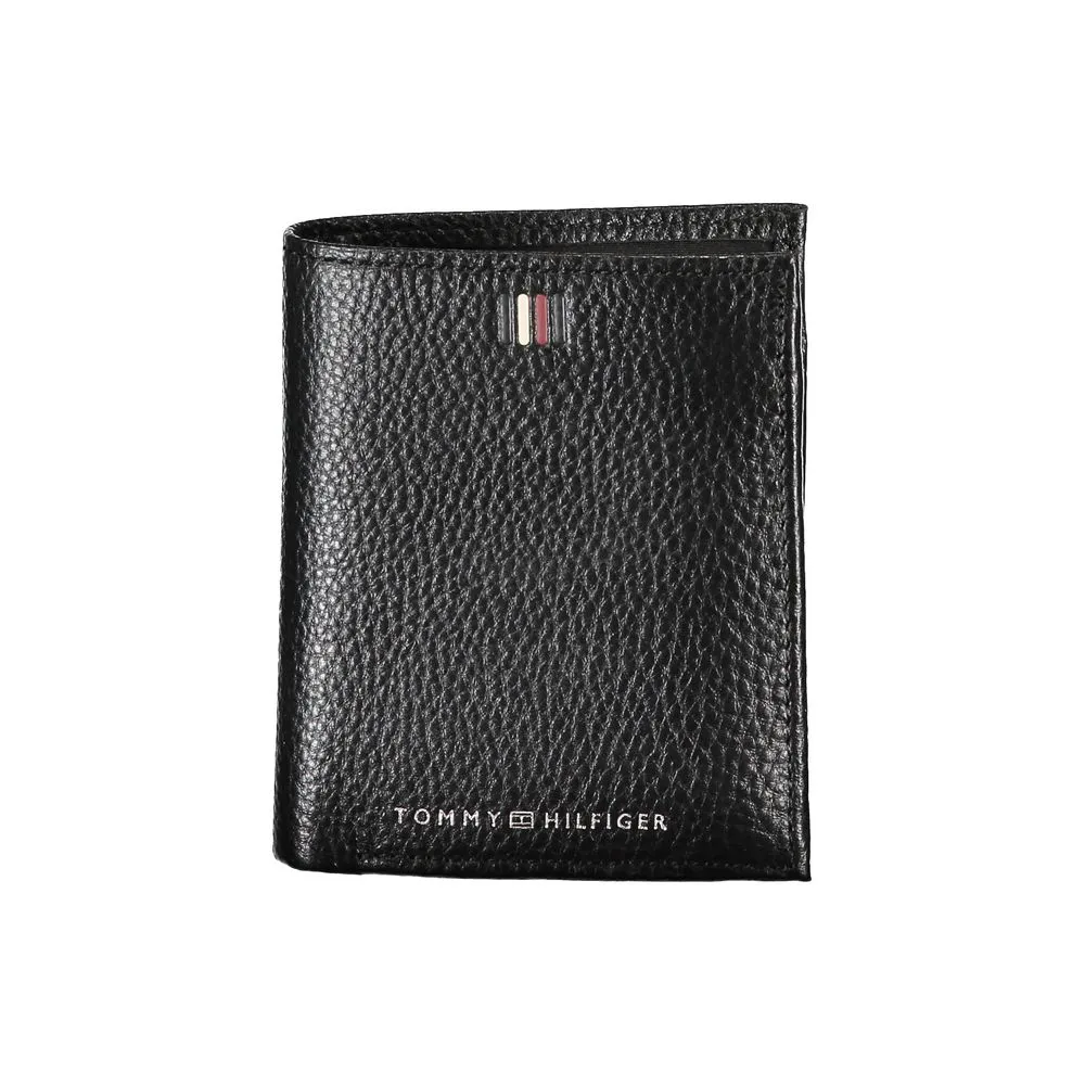 Tommy Hilfiger Men's Elegant Black Leather Bi-Fold Wallet