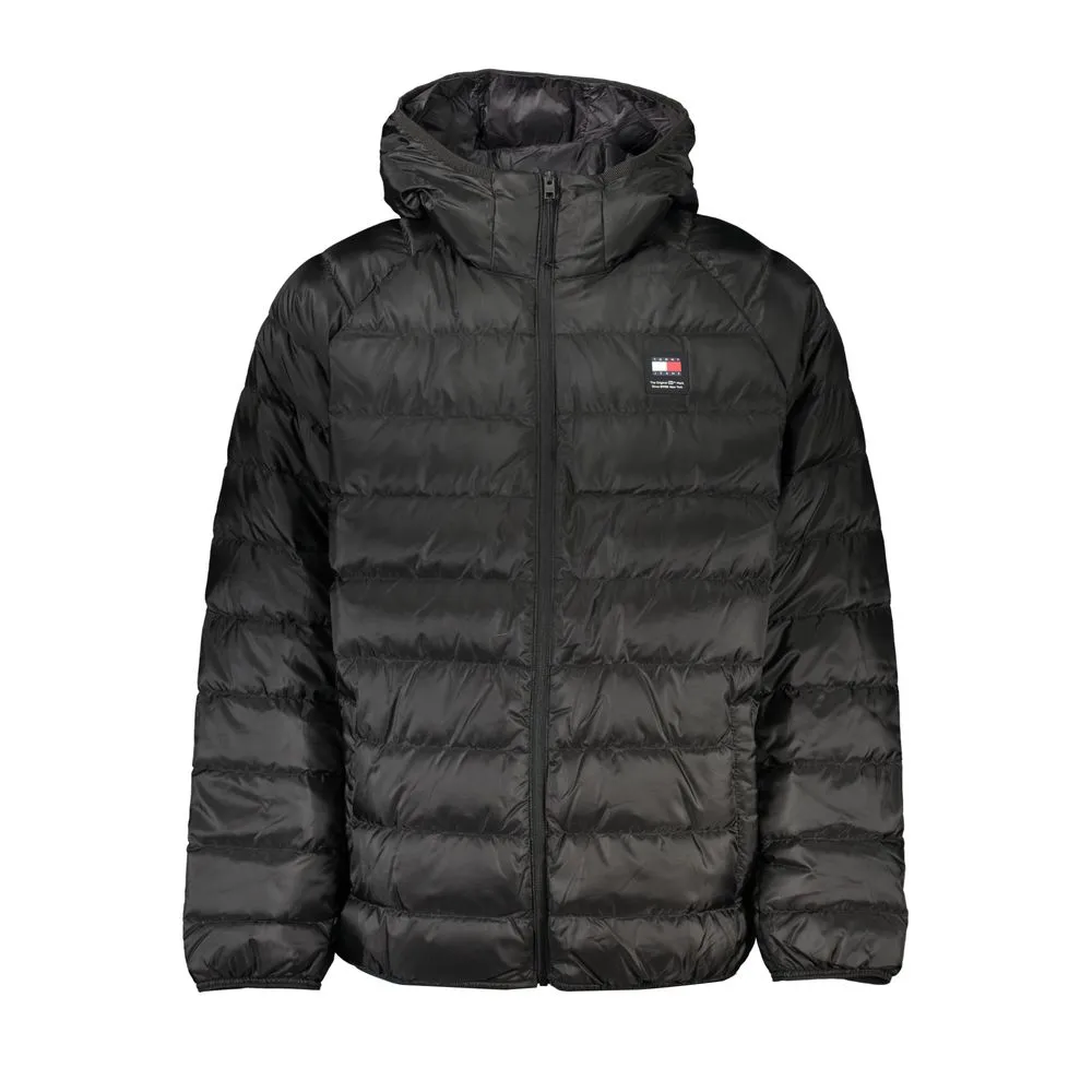 Tommy Hilfiger Men's Elegant Black Hooded Jacket