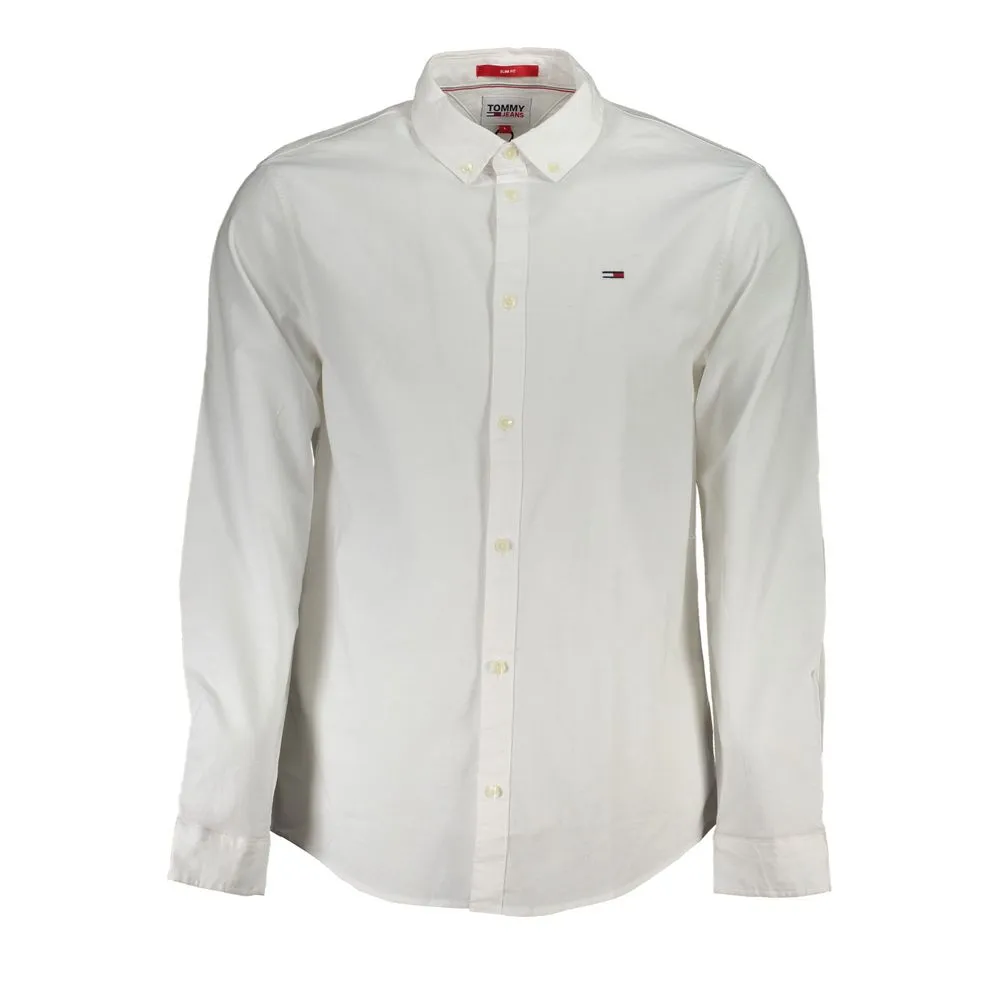 Tommy Hilfiger Men's Sleek Slim Fit Button-Down White Shirt