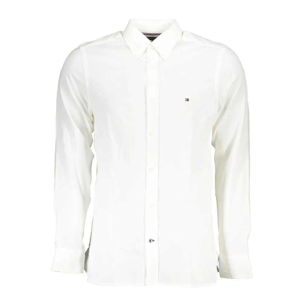 Tommy Hilfiger Men's Elegant White Organic Cotton Shirt