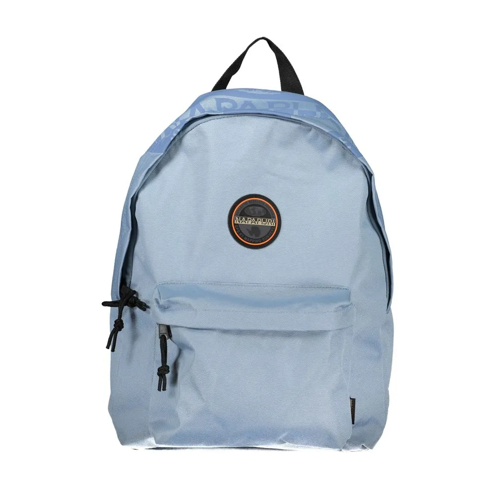 Napapijri Men's Chic Light Blue Cotton Backpack with Logo Detail