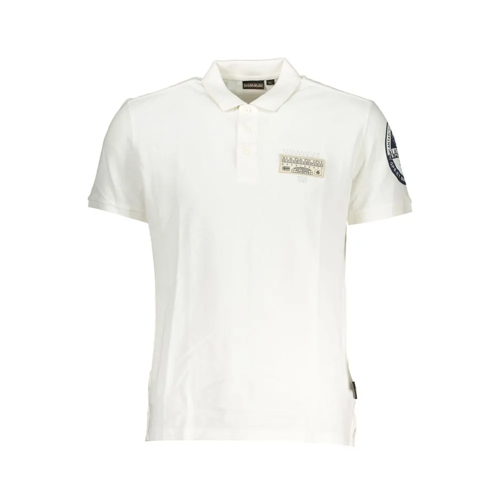 Napapijri Men's Elegant Short Sleeve Polo with Contrast Details