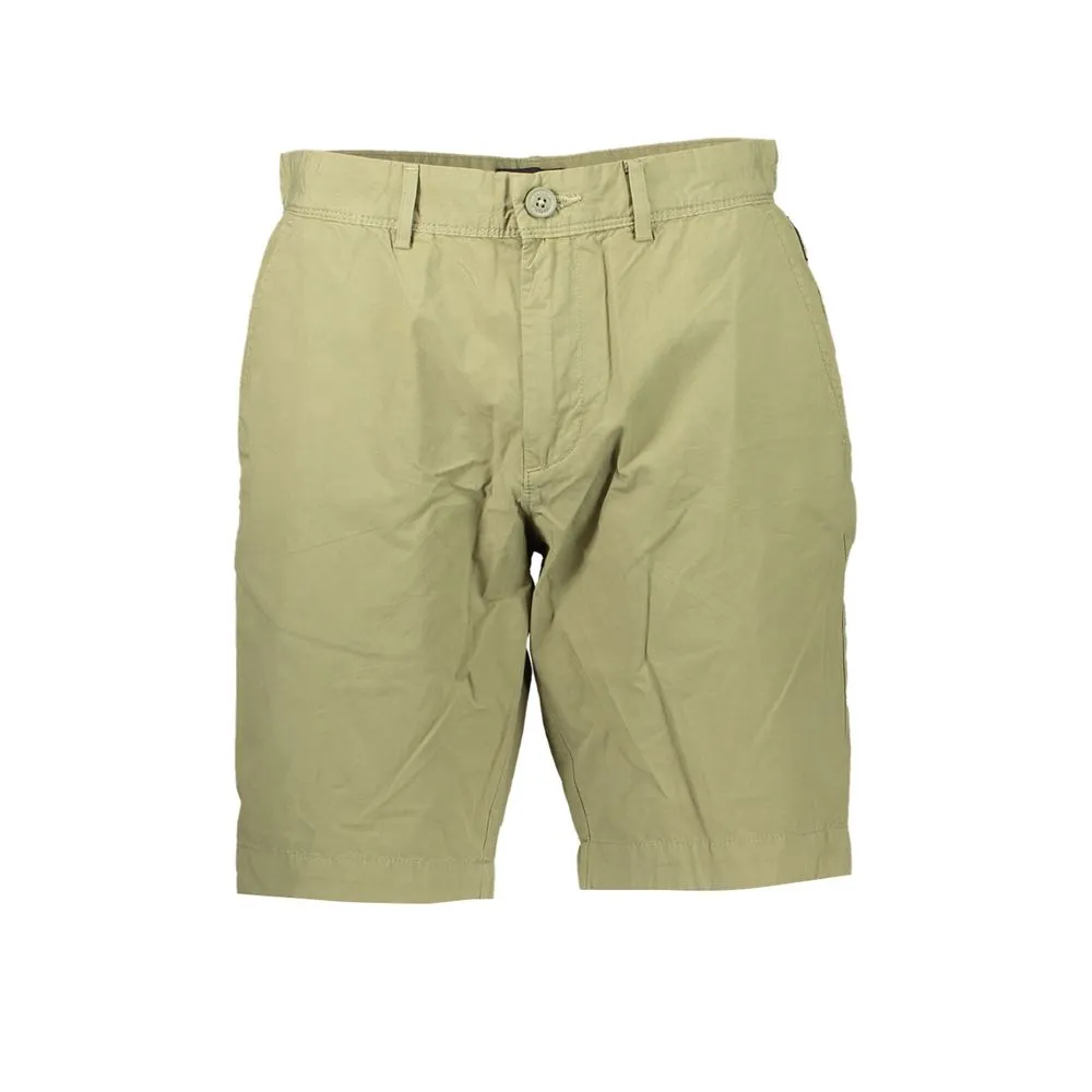 Napapijri Men's Chic Green Bermuda Shorts with Contrast Details