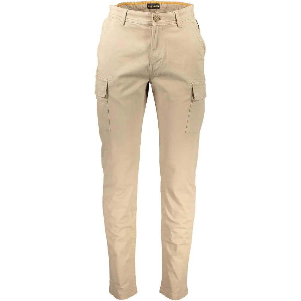 Napapijri Men's Chic Beige Four-Pocket Trousers