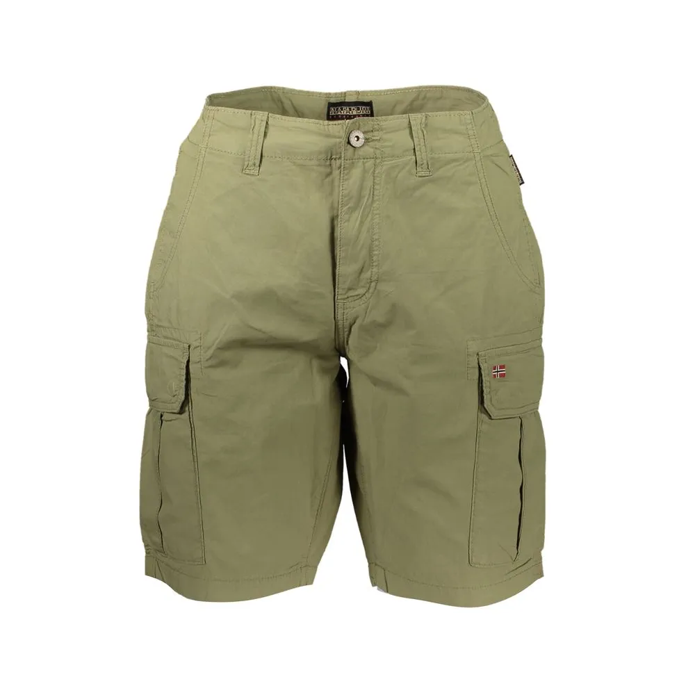 Napapijri Men's Exquisite Green Cotton Bermuda Shorts