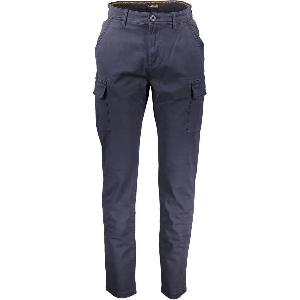 Napapijri Men's Chic Blue Cotton Stretch Trousers