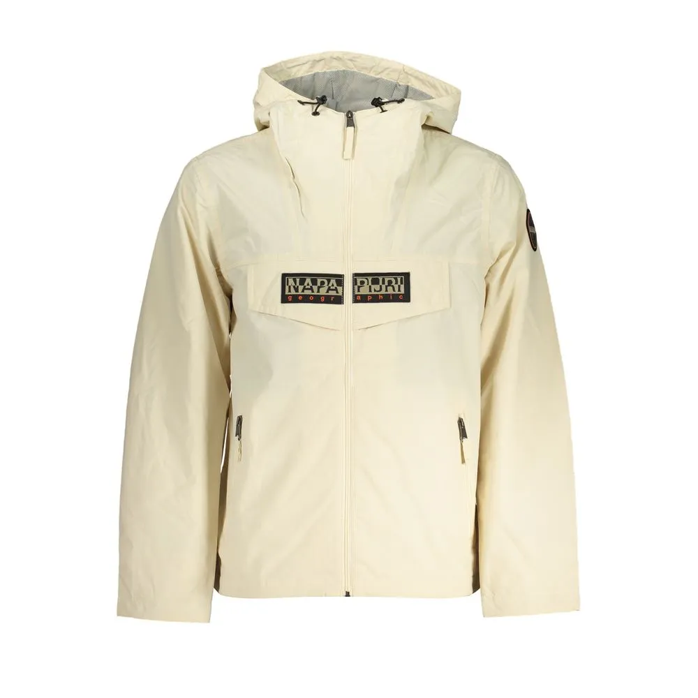 Napapijri Men's Chic Beige Hooded Sports Jacket