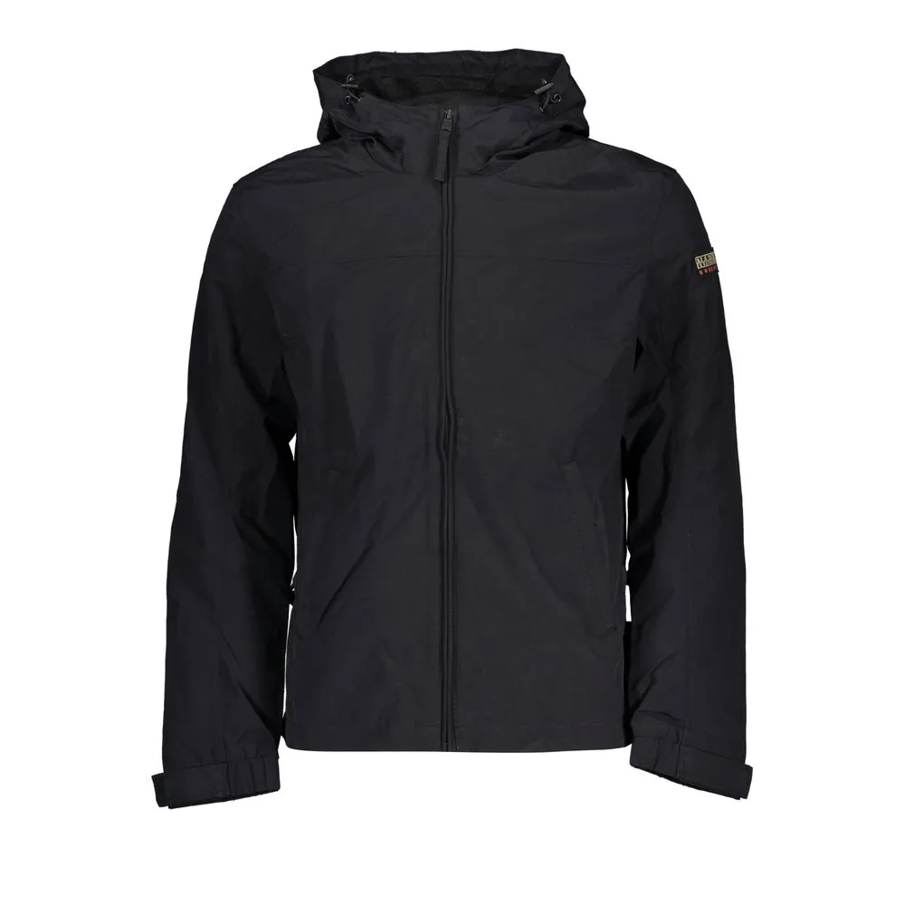 Napapijri Men's Sporty Waterproof Hooded Jacket with Contrast Details