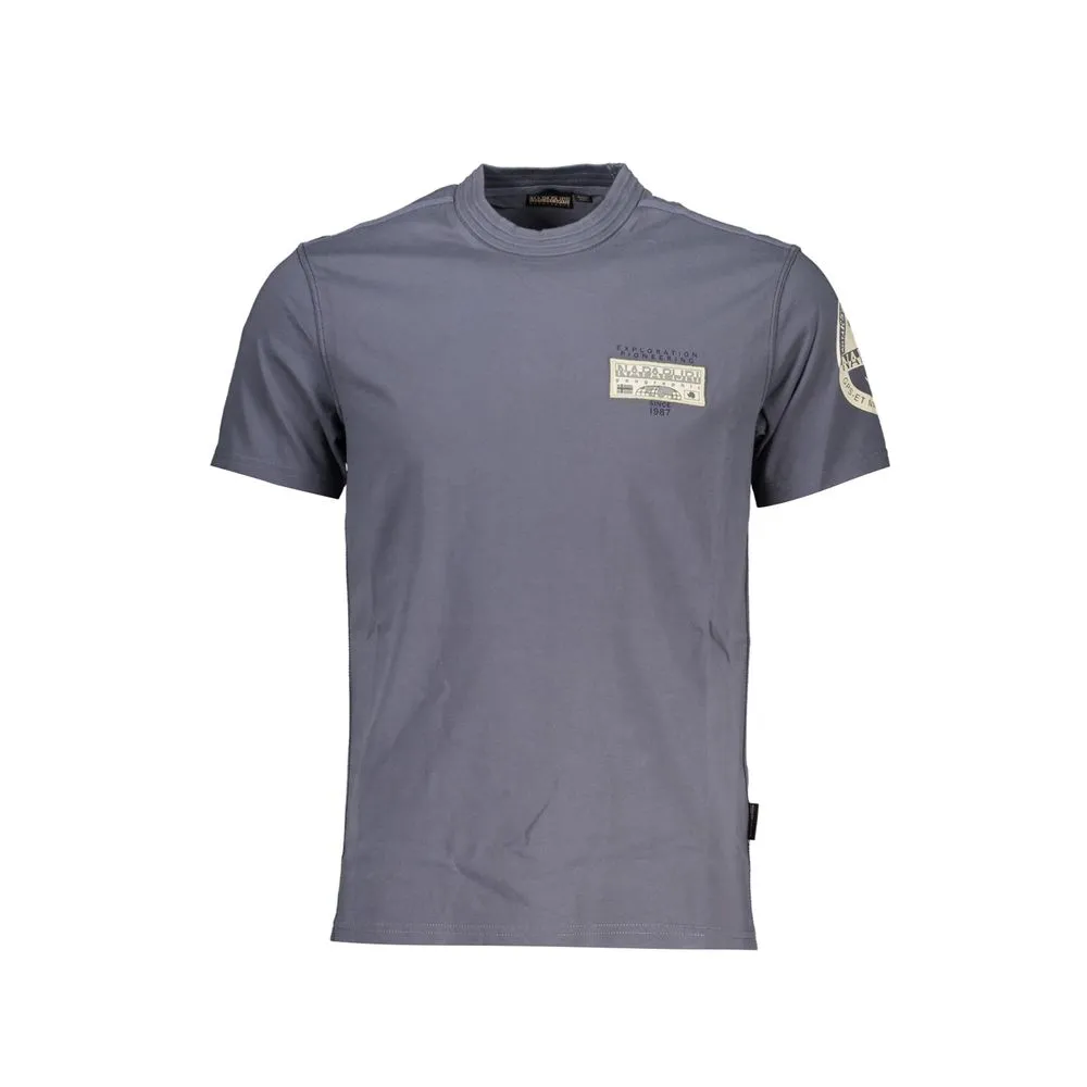 Napapijri Men's Chic Blue Pocket Tee with Signature Detailing