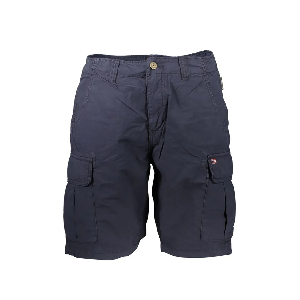 Napapijri Men's Classic Blue Cotton Bermuda Shorts