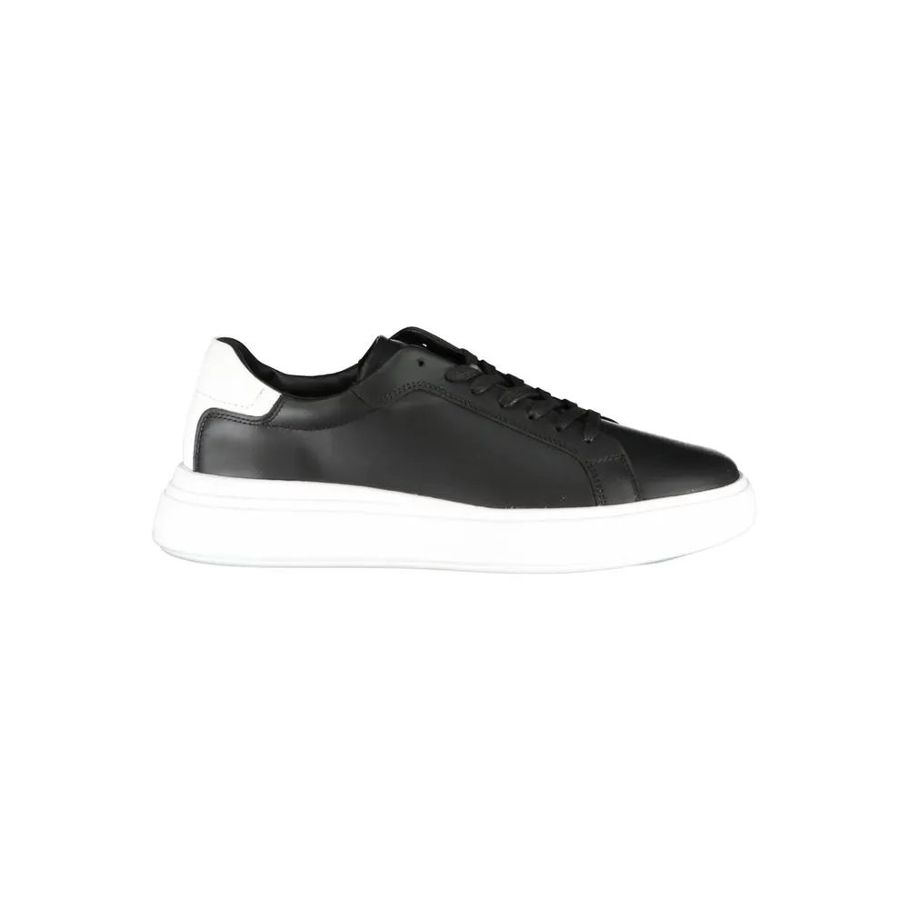 Calvin Klein Men's Sophisticated Black Sneakers with Contrast Accents