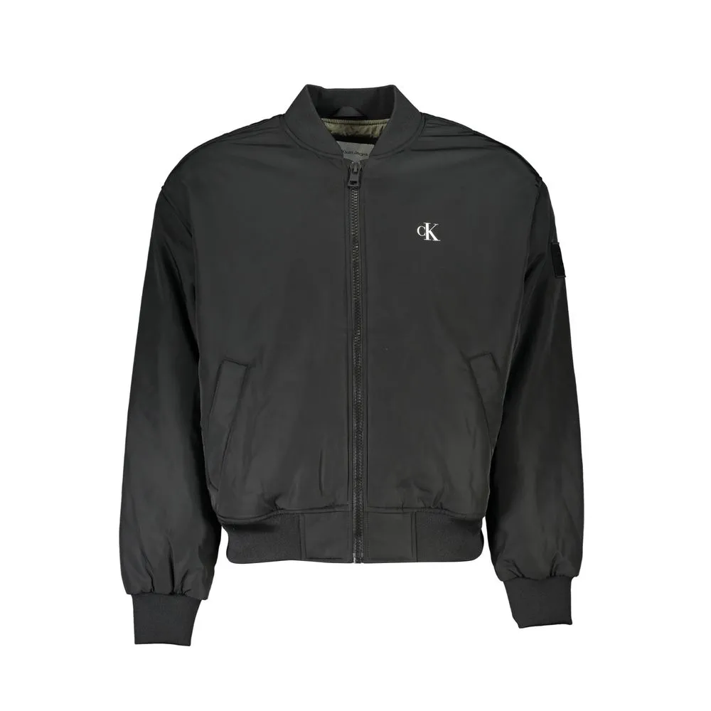Calvin Klein Men's Sleek Long Sleeve Zip Jacket in Black