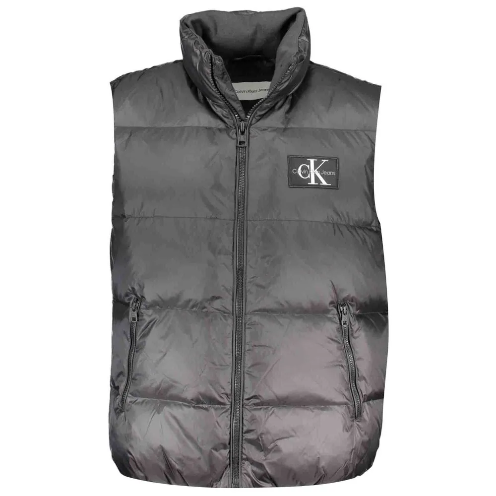 Calvin Klein Men's Chic Sleeveless Zippered Black Jacket