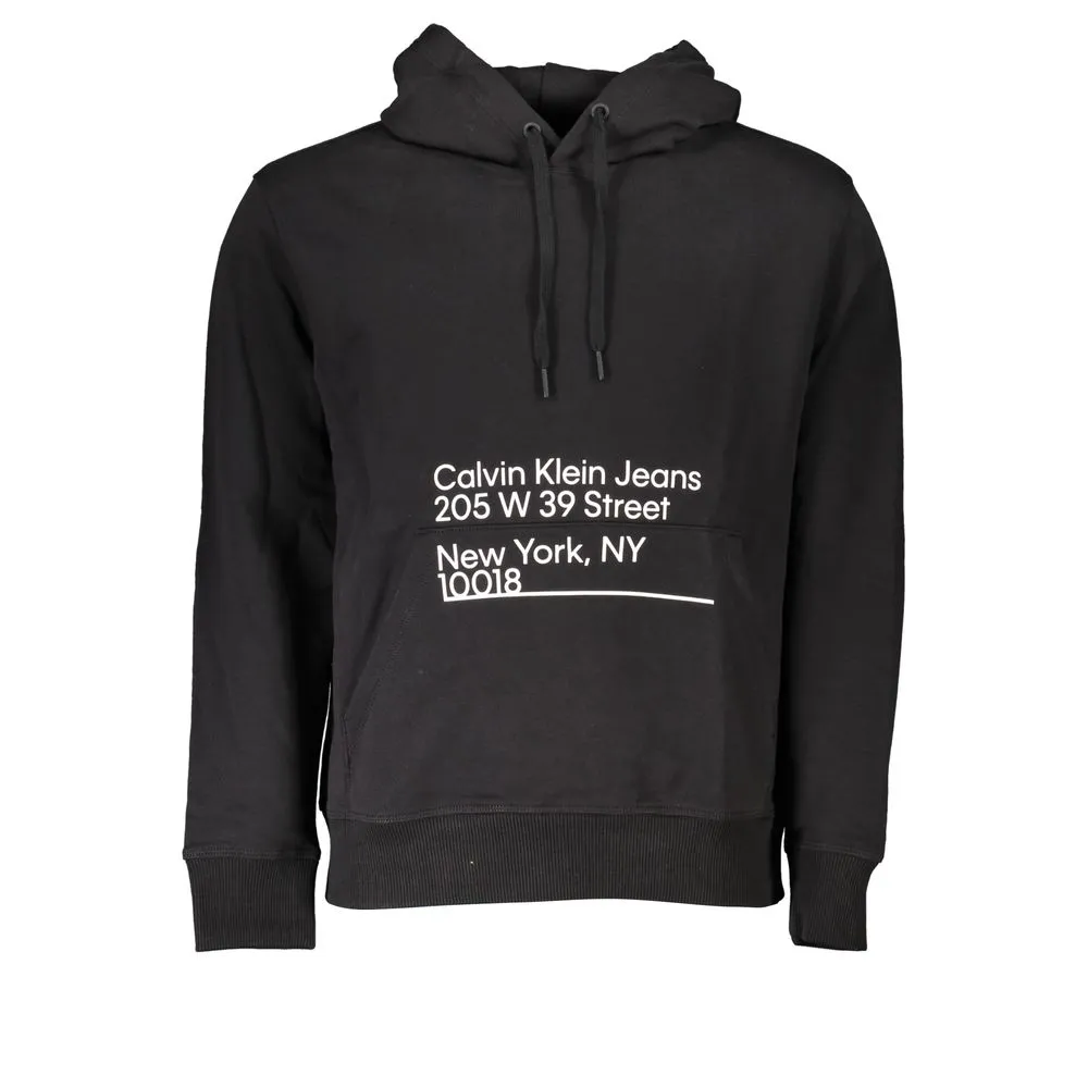 Calvin Klein Men's Sleek Cotton Hooded Sweatshirt with Logo