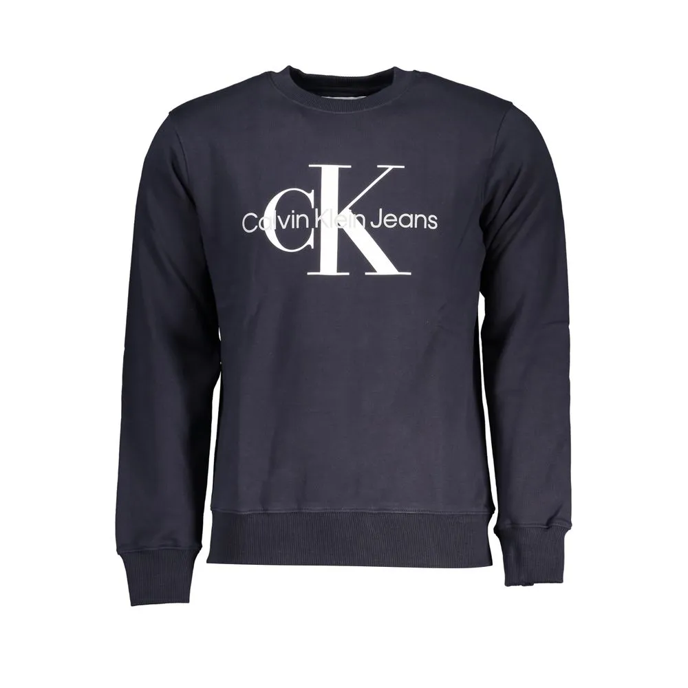 Calvin Klein Men's Crew Neck Fleece Sweatshirt in Blue