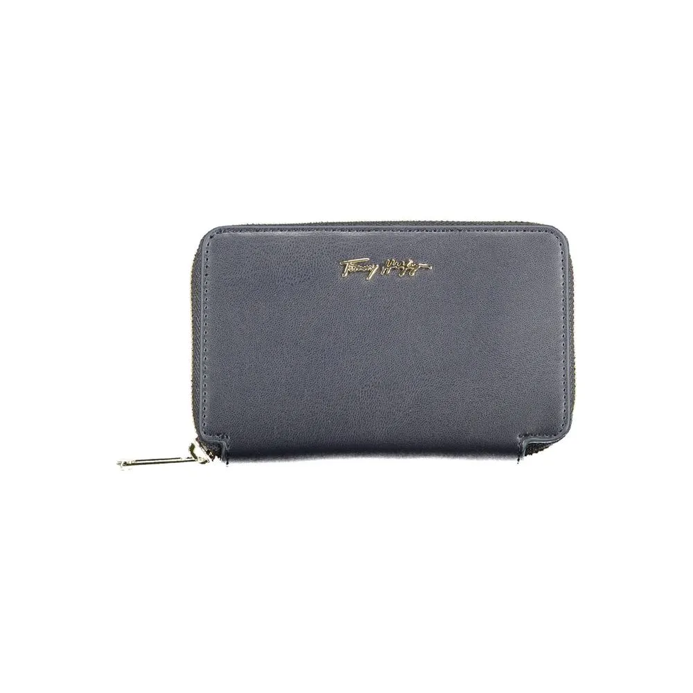 Tommy Hilfiger Women's Elegant Blue Polyethylene Wallet with Logo