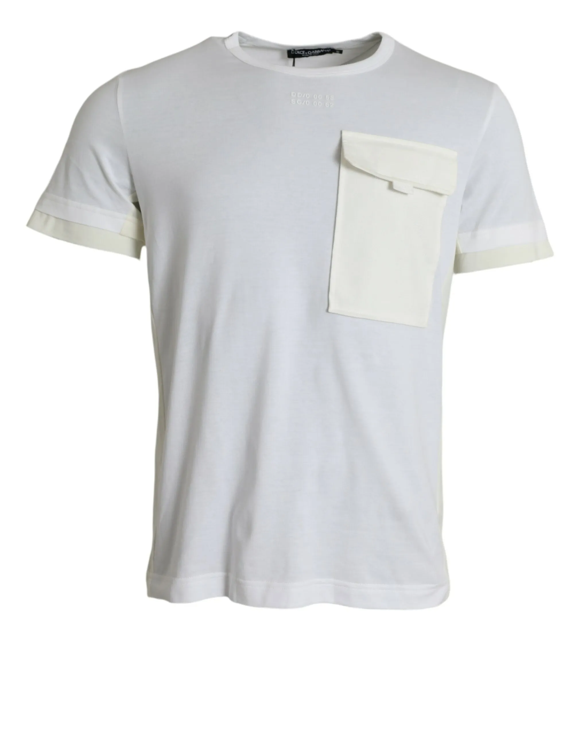 Dolce & Gabbana Men's Elegant White Crew Neck Cotton Tee