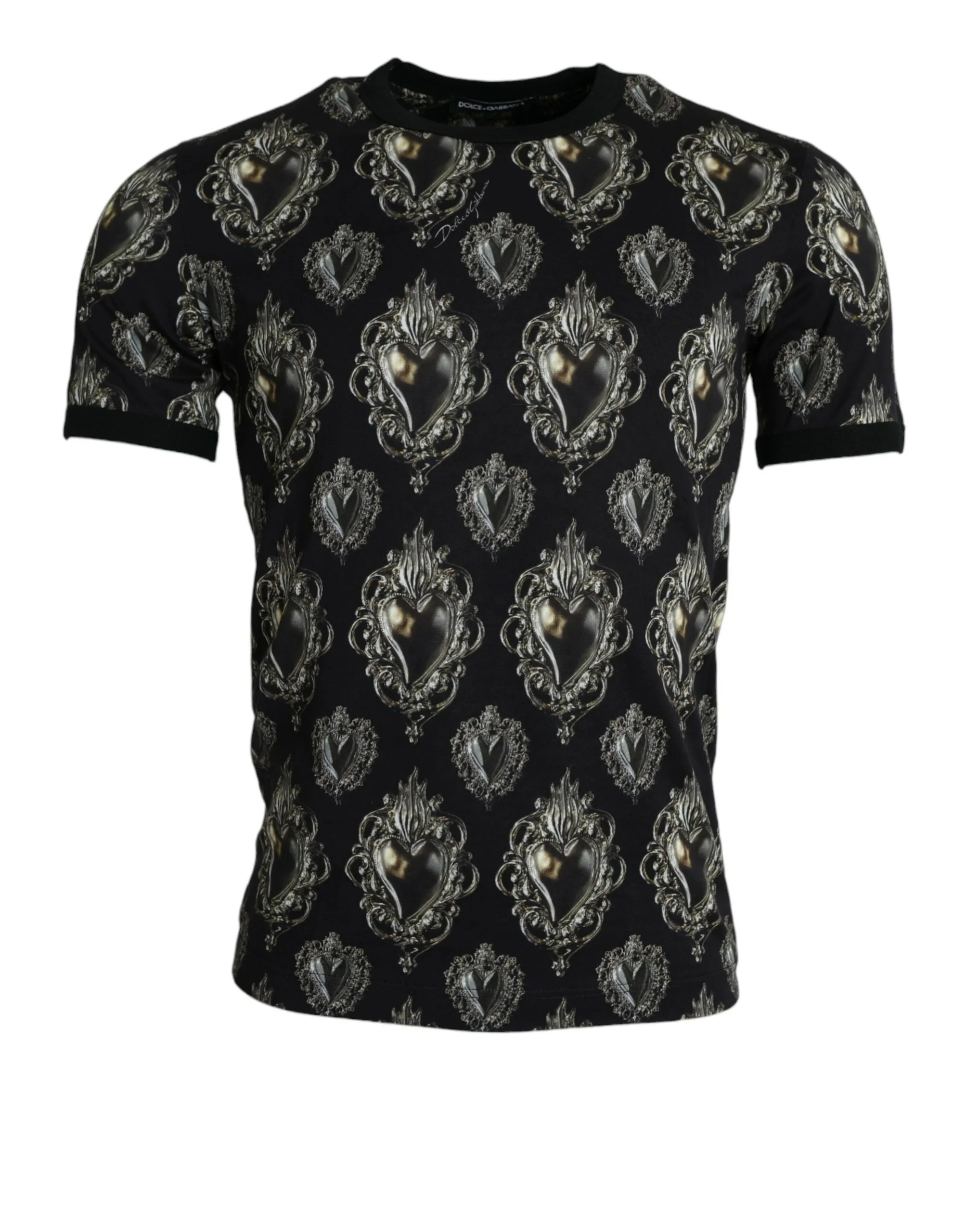 Dolce & Gabbana Men's Chic Sacred Heart Crew Neck Tee