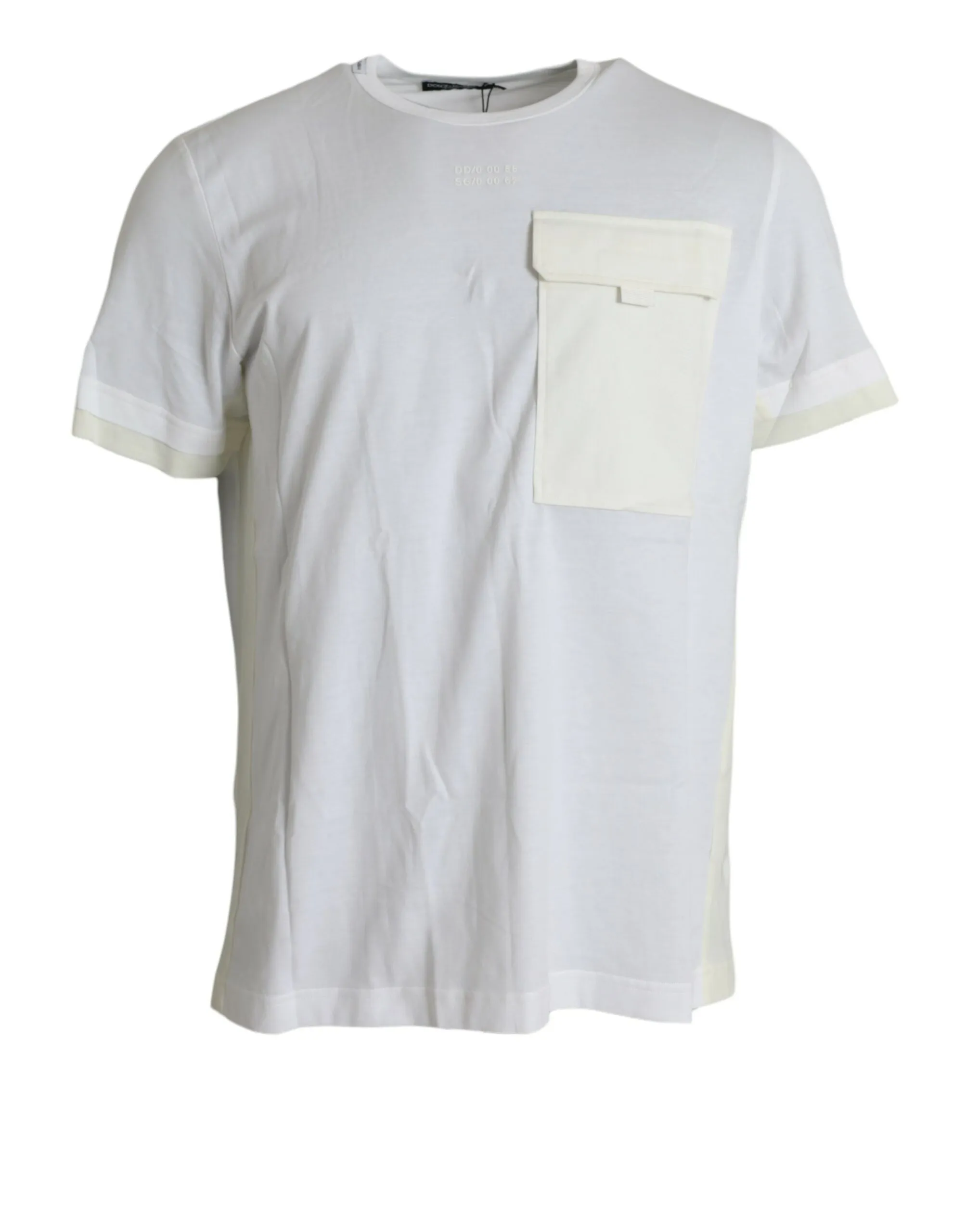 Dolce & Gabbana Men's Elegant White Crew Neck Cotton Tee