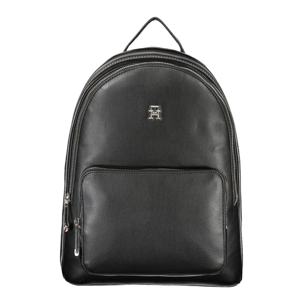 Tommy Hilfiger Women's Chic Eco-Conscious Black Backpack