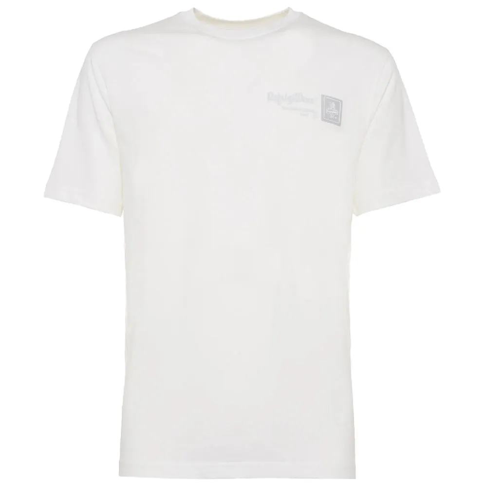 Refrigiwear Men's Classic White Cotton Crew-Neck Tee with Logo Detail