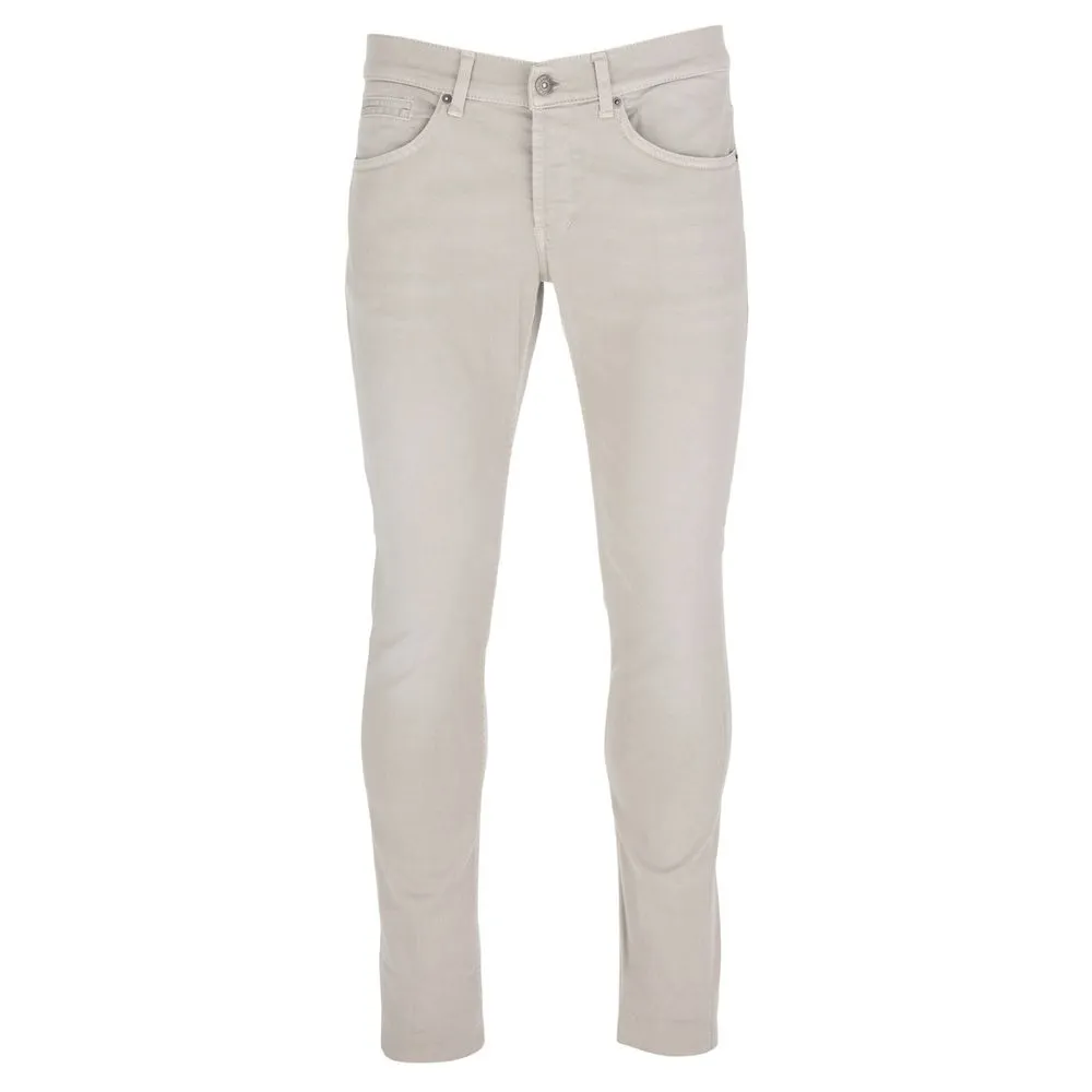 Dondup Men's Chic Beige Stretch Cotton Trousers