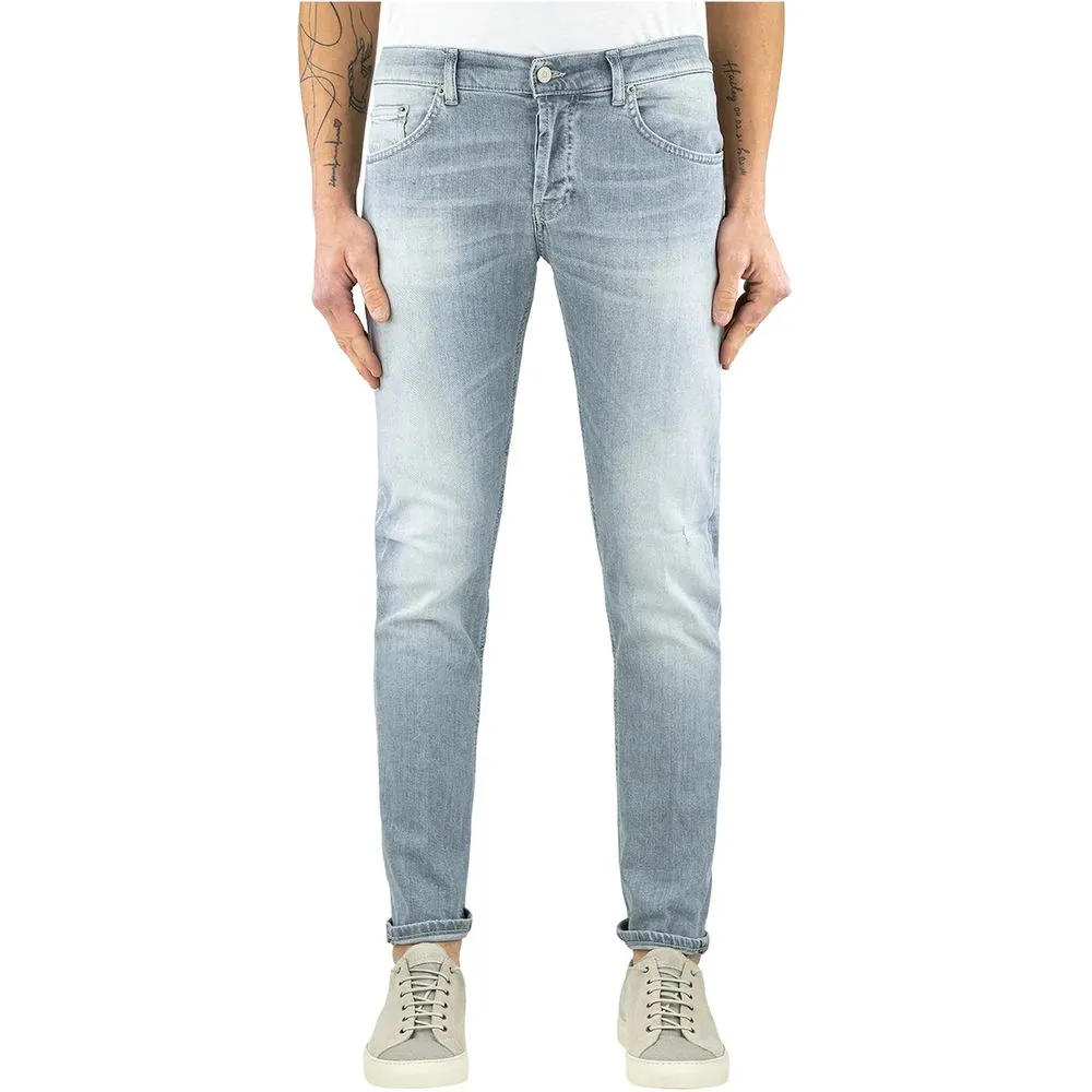 Dondup Men's Sleek Gray Slim Fit Designer Jeans