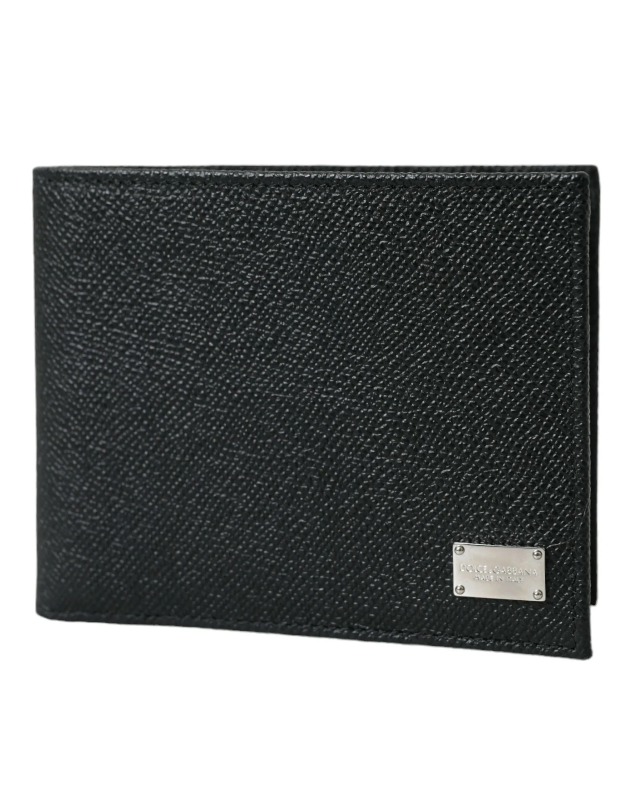 Dolce & Gabbana Men's Sleek Black Calf Leather Bifold Wallet
