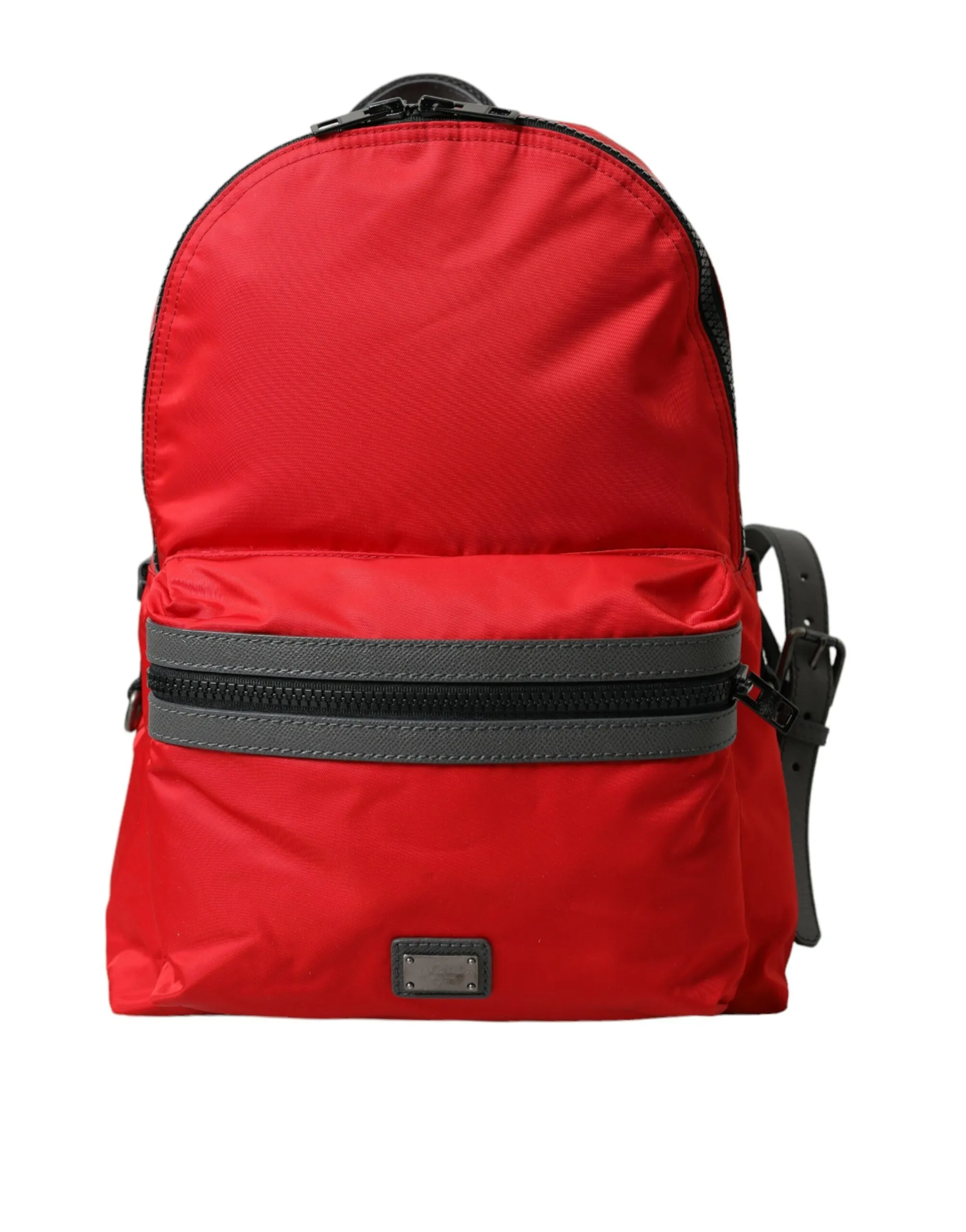 Dolce & Gabbana Men's Elegant Red Nylon-Leather Backpack