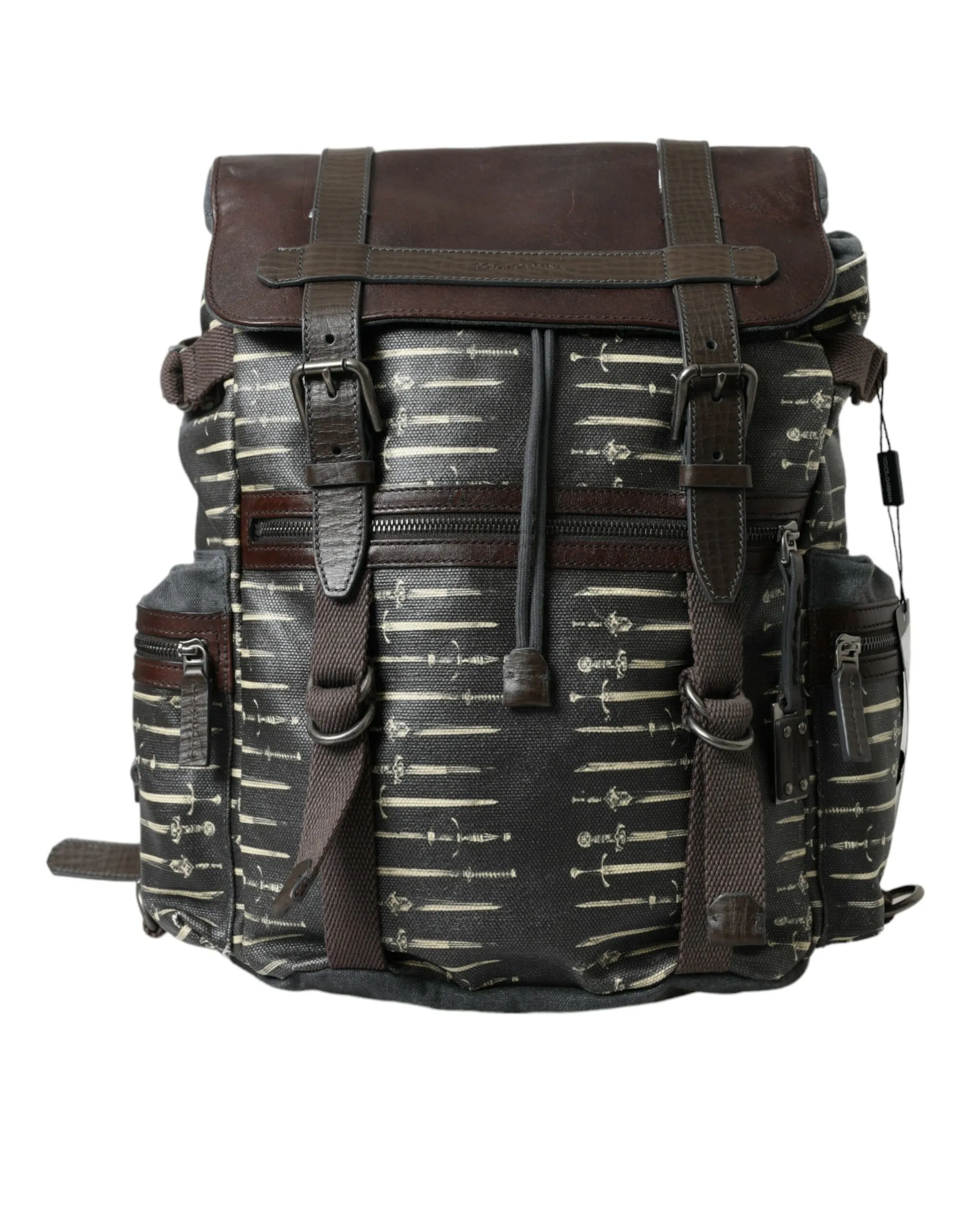 Dolce & Gabbana Men's Elegant Canvas Leather Rucksack