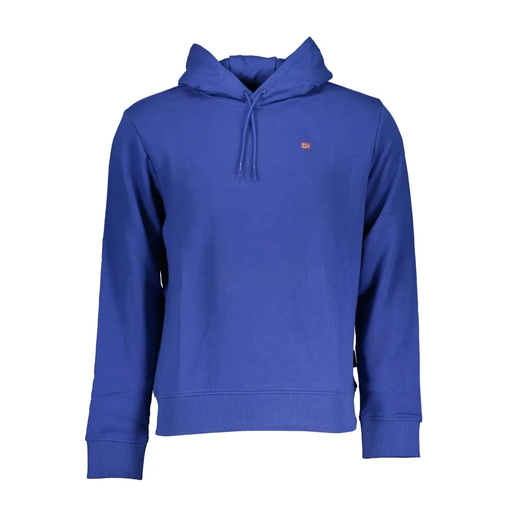 Napapijri Men's Chic Blue Hooded Long Sleeve Sweatshirt