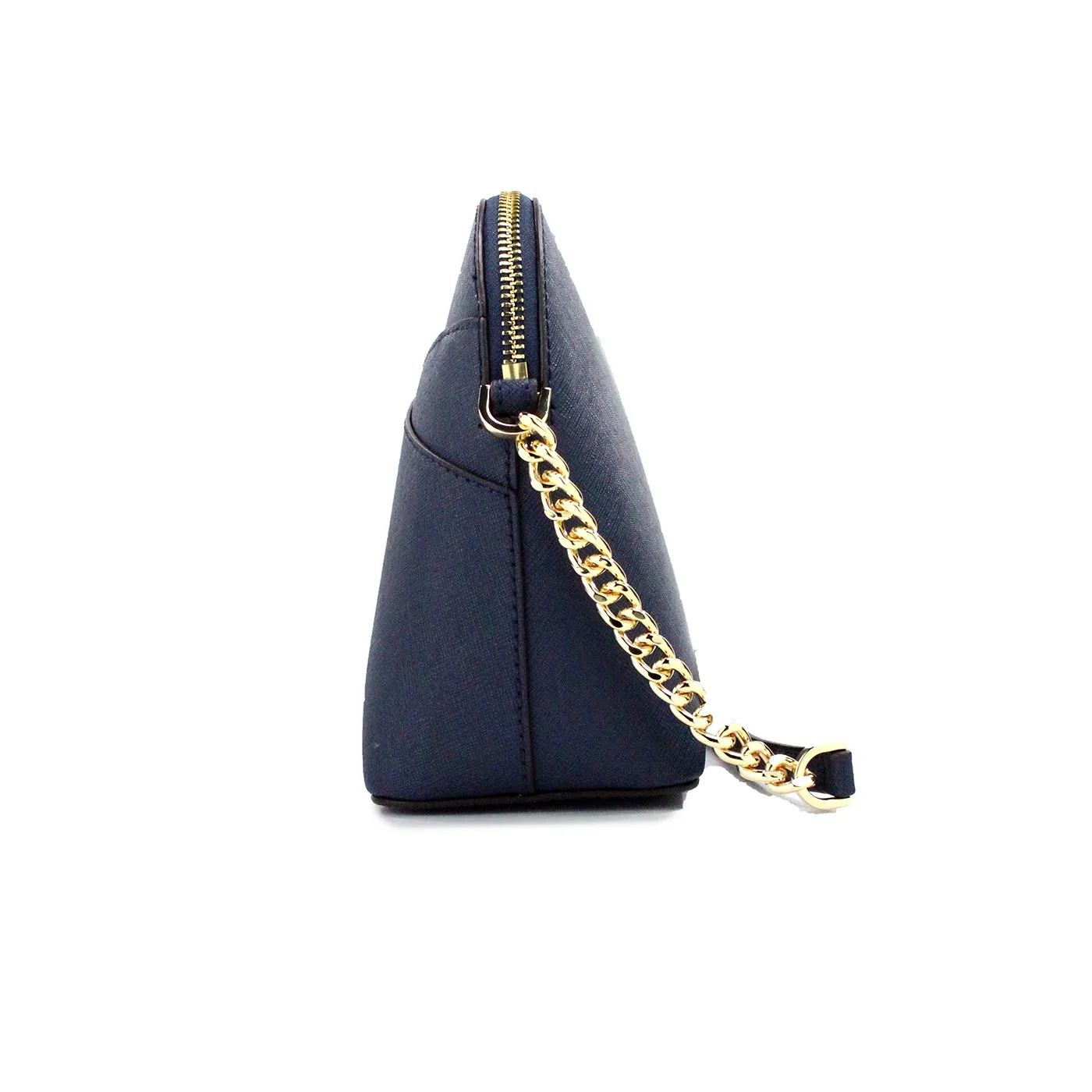 Michael Kors Women's Jet Set Navy Medium X Dome Leather Crossbody Bag Purse